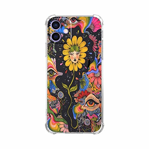 Vesidurt Trippy Psychedelic Flower Case für iPhone 12, Hippie Eyes Art Pattern Case for Men Women,Unique Soft TPU Bumper Case for iPhone 12, VESIP12_31 Vesidurt Trippy Psychedelic Flower Case für iPhone 12, Hippie Eyes Art Pattern Case for Men Women,Unique Soft TPU Bumper Case for iPhone 12, VESIP12_31 von Vesidurt