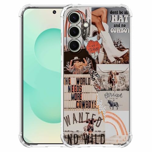Vesidurt West Cowboy-Schutzhülle für Samsung Galaxy S25, Western Country Art Collage, trendige, weiche TPU-Schutzhülle, kompatibel mit Galaxy S25 Vesidurt West Cowboy-Schutzhülle für Samsung Galaxy S25, Western Country Art Collage, trendige, weiche TPU-Schutzhülle, kompatibel mit Galaxy S25 von Vesidurt