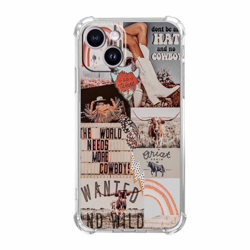 Vesidurt West Cowboy Schutzhülle für iPhone 15, Western Country Art Collage, trendige, weiche TPU-Schutzhülle, kompatibel mit iPhone 15 Vesidurt West Cowboy Schutzhülle für iPhone 15, Western Country Art Collage, trendige, weiche TPU-Schutzhülle, kompatibel mit iPhone 15 von Vesidurt