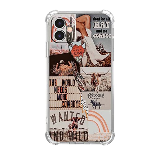 Vesidurt West Cowboy iPhone 11 Hülle, Western Country Muster Hülle für Mädchen Jungen, trendige weiche TPU-Schutzhülle, kompatibel mit iPhone 11 von Vesidurt