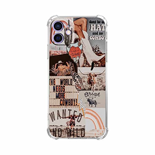 Vesidurt West Cowboy Schutzhülle für iPhone 12, Western Country Art Collage, trendige, weiche TPU-Schutzhülle, kompatibel mit iPhone 12 Vesidurt West Cowboy Schutzhülle für iPhone 12, Western Country Art Collage, trendige, weiche TPU-Schutzhülle, kompatibel mit iPhone 12 von Vesidurt