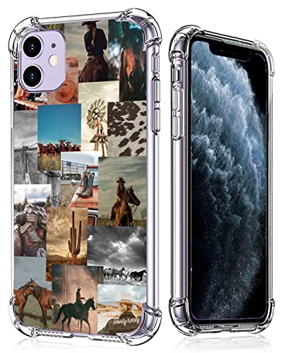 Vesidurt Western Country Schutzhülle für iPhone 11, Cowboy-Cowgirl-Pferd-Collage, trendige, weiche TPU-Hülle, kompatibel mit iPhone 11 Vesidurt Western Country Schutzhülle für iPhone 11, Cowboy-Cowgirl-Pferd-Collage, trendige, weiche TPU-Hülle, kompatibel mit iPhone 11 von Vesidurt