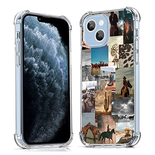 Vesidurt Western Country Schutzhülle für iPhone 13, Cowboy-Cowgirl-Pferd-Collage, trendige, weiche TPU-Hülle, kompatibel mit iPhone 13 Vesidurt Western Country Schutzhülle für iPhone 13, Cowboy-Cowgirl-Pferd-Collage, trendige, weiche TPU-Hülle, kompatibel mit iPhone 13 von Vesidurt