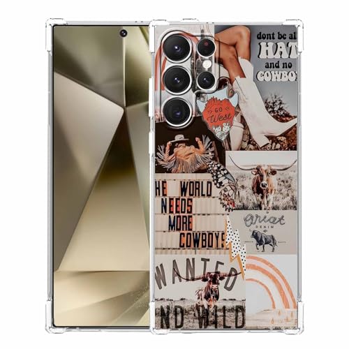 Vesidurt West Cowboy-Schutzhülle für Samsung Galaxy S24 Ultra, Western-Land-Muster, trendige weiche TPU-Schutzhülle, kompatibel mit Galaxy S24 Ultra Vesidurt West Cowboy-Schutzhülle für Samsung Galaxy S24 Ultra, Western-Land-Muster, trendige weiche TPU-Schutzhülle, kompatibel mit Galaxy S24 Ultra von Vesidurt