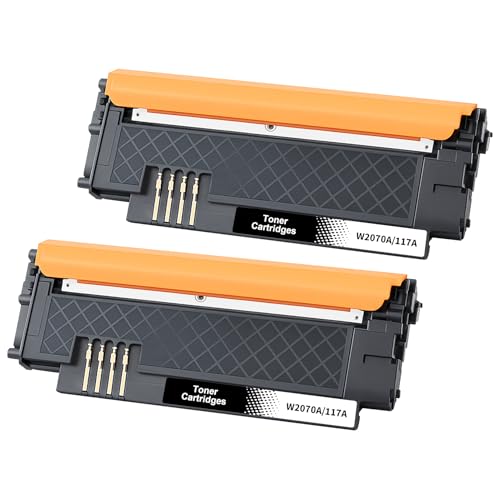 Veson 117A Toner Set mit Chip Kompatibel für HP 117A für Color Laser MFP 179fwg 178nwg 178nw 179fnw 150nw 150w 178 179 W2070A(Schwarz 2er-Pack) von Veson