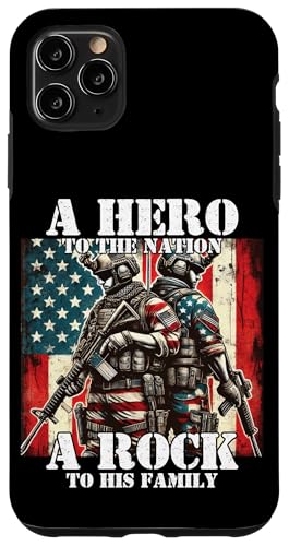 Held der Nation Ein Stein für seine Familie, Militärvater, Vater Hülle für iPhone 11 Pro Max Held der Nation Ein Stein für seine Familie, Militärvater, Vater Hülle für iPhone 11 Pro Max von Veteran Dad Hero Apparel.USA