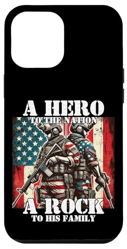 Held der Nation Ein Stein für seine Familie, Militärvater, Vater Hülle für iPhone 12 Pro Max Held der Nation Ein Stein für seine Familie, Militärvater, Vater Hülle für iPhone 12 Pro Max von Veteran Dad Hero Apparel.USA
