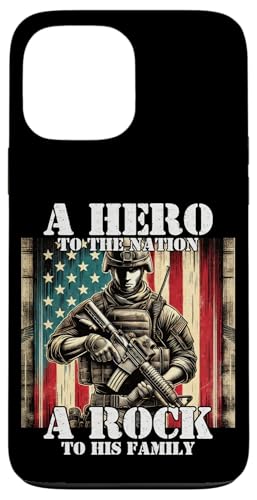 Held der Nation Ein Stein für seine Familie, Militärvater, Vater Hülle für iPhone 13 Pro Max Held der Nation Ein Stein für seine Familie, Militärvater, Vater Hülle für iPhone 13 Pro Max von Veteran Dad Hero Apparel.USA