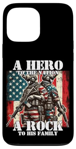 Held der Nation Ein Stein für seine Familie, Militärvater, Vater Hülle für iPhone 13 Pro Max Held der Nation Ein Stein für seine Familie, Militärvater, Vater Hülle für iPhone 13 Pro Max von Veteran Dad Hero Apparel.USA