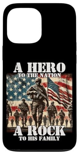 Held der Nation Ein Stein für seine Familie, Militärvater, Vater Hülle für iPhone 13 Pro Max Held der Nation Ein Stein für seine Familie, Militärvater, Vater Hülle für iPhone 13 Pro Max von Veteran Dad Hero Apparel.USA