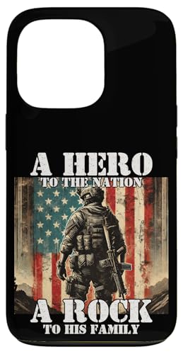 Held der Nation Ein Stein für seine Familie, Militärvater, Vater Hülle für iPhone 13 Pro Held der Nation Ein Stein für seine Familie, Militärvater, Vater Hülle für iPhone 13 Pro von Veteran Dad Hero Apparel.USA