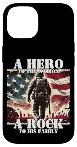 Held der Nation Ein Stein für seine Familie, Militärvater, Vater Hülle für iPhone 14 Held der Nation Ein Stein für seine Familie, Militärvater, Vater Hülle für iPhone 14 von Veteran Dad Hero Apparel.USA
