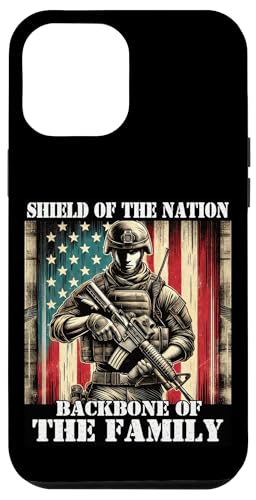 Schild Das Rückgrat der Familie, das Rückgrat der Familie, der Militärvater, der Vater Hülle für iPhone 12 Pro Max Schild Das Rückgrat der Familie, das Rückgrat der Familie, der Militärvater, der Vater Hülle für iPhone 12 Pro Max von Veteran Dad Hero Apparel.USA
