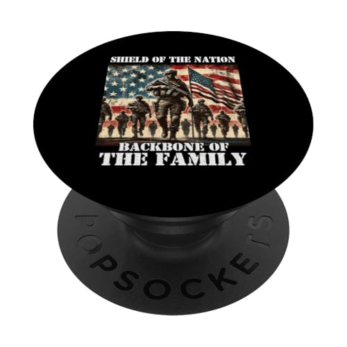 Schild Das Rückgrat der Familie, das Rückgrat der Familie, der Militärvater, der Vater PopSockets Klebender PopGrip Schild Das Rückgrat der Familie, das Rückgrat der Familie, der Militärvater, der Vater PopSockets Klebender PopGrip von Veteran Dad Hero Apparel.USA