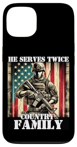 Stolz darauf, dem Militärveteranen von Land und Familie zu dienen, Vater und Vater Hülle für iPhone 13 von Veteran Dad Hero Apparel.USA