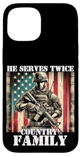 Stolz darauf, dem Militärveteranen von Land und Familie zu dienen, Vater und Vater Hülle für iPhone 15 Stolz darauf, dem Militärveteranen von Land und Familie zu dienen, Vater und Vater Hülle für iPhone 15 von Veteran Dad Hero Apparel.USA