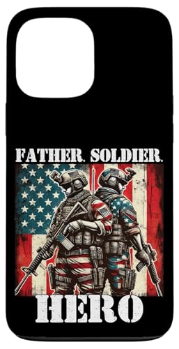 Stolzer Militärveteran Vater Soldat Held Veterans Day Papa Hülle für iPhone 13 Pro Max von Veteran Dad Hero Apparel.USA