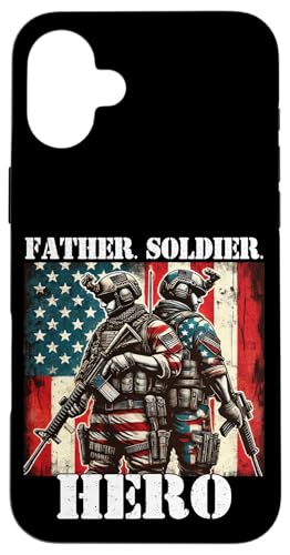Stolzer Militärveteran Vater Soldat Held Veterans Day Papa Hülle für iPhone 16 Plus Stolzer Militärveteran Vater Soldat Held Veterans Day Papa Hülle für iPhone 16 Plus von Veteran Dad Hero Apparel.USA