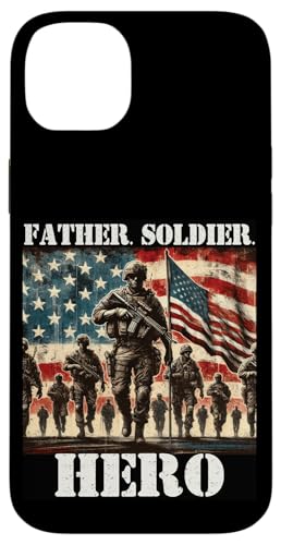 Stolzer Vater Sohn Tochter Ehefrau der Armee Militär Veteran Papa Hülle für iPhone 14 Plus von Veteran Dad Hero Apparel.USA