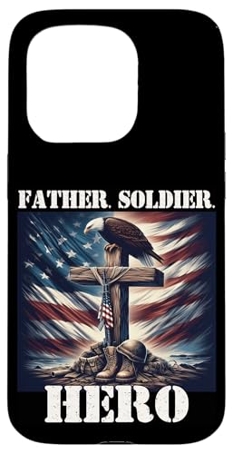 Stolzer Vater Sohn Tochter Ehefrau der Armee Militär Veteran Papa Hülle für iPhone 15 Pro von Veteran Dad Hero Apparel.USA