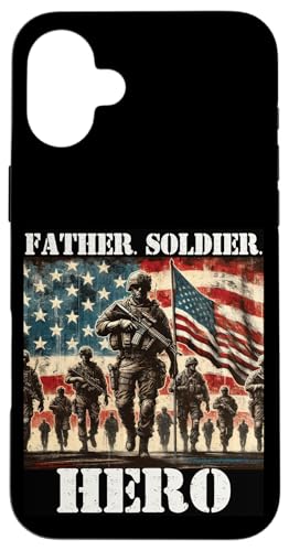 Stolzer Vater Sohn Tochter Ehefrau der Armee Militär Veteran Papa Hülle für iPhone 16 Plus Stolzer Vater Sohn Tochter Ehefrau der Armee Militär Veteran Papa Hülle für iPhone 16 Plus von Veteran Dad Hero Apparel.USA