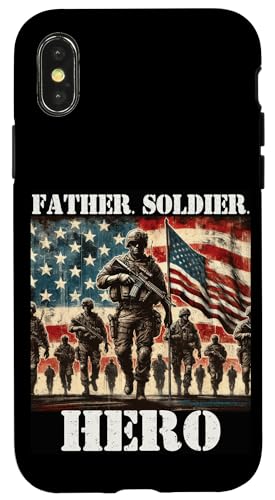 Stolzer Vater Sohn Tochter Ehefrau der Armee Militär Veteran Papa Hülle für iPhone X/XS Stolzer Vater Sohn Tochter Ehefrau der Armee Militär Veteran Papa Hülle für iPhone X/XS von Veteran Dad Hero Apparel.USA