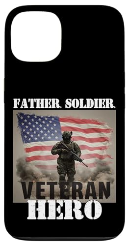 Stolzer Veteran Father Soldier Hero Military Dad Veterans Day Hülle für iPhone 13 von Veteran Dad Hero Apparel.USA