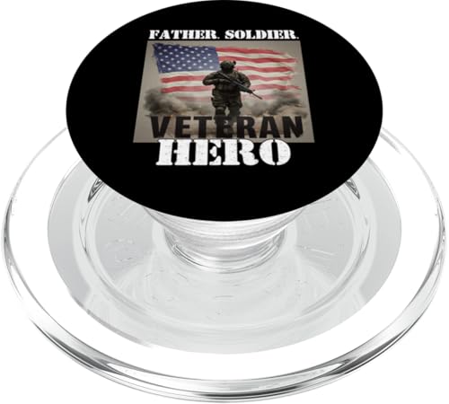 Stolzer Veteran Father Soldier Hero Military Dad Veterans Day PopSockets PopGrip für MagSafe Stolzer Veteran Father Soldier Hero Military Dad Veterans Day PopSockets PopGrip für MagSafe von Veteran Dad Hero Apparel.USA