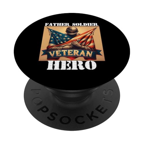 Stolzer Veteran Vater Soldat Held Militär Veteran Papa Papa Papa PopSockets Klebender PopGrip Stolzer Veteran Vater Soldat Held Militär Veteran Papa Papa Papa PopSockets Klebender PopGrip von Veteran Dad Hero Apparel.USA