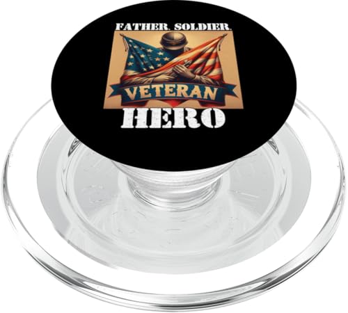Stolzer Veteran Vater Soldat Held Militär Veteran Papa Papa Papa PopSockets PopGrip für MagSafe Stolzer Veteran Vater Soldat Held Militär Veteran Papa Papa Papa PopSockets PopGrip für MagSafe von Veteran Dad Hero Apparel.USA
