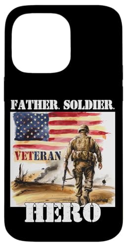 Stolzer Veteran Vater Soldat Held Militär Veteranen Papa Papa Hülle für iPhone 14 Pro Max Stolzer Veteran Vater Soldat Held Militär Veteranen Papa Papa Hülle für iPhone 14 Pro Max von Veteran Dad Hero Apparel.USA