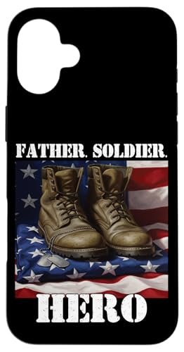 Stolzer Veteran Vater Soldat Held Militär Veteranen Papa Papa Papa Hülle für iPhone 16 Plus Stolzer Veteran Vater Soldat Held Militär Veteranen Papa Papa Papa Hülle für iPhone 16 Plus von Veteran Dad Hero Apparel.USA