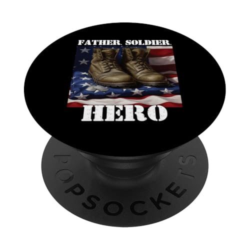 Stolzer Veteran Vater Soldat Held Militär Veteranen Papa Papa Papa PopSockets Klebender PopGrip Stolzer Veteran Vater Soldat Held Militär Veteranen Papa Papa Papa PopSockets Klebender PopGrip von Veteran Dad Hero Apparel.USA