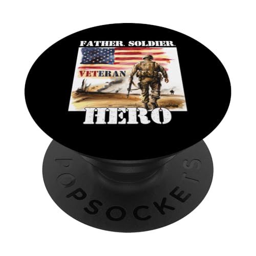 Stolzer Veteran Vater Soldat Held Militär Veteranen Papa Papa PopSockets Klebender PopGrip Stolzer Veteran Vater Soldat Held Militär Veteranen Papa Papa PopSockets Klebender PopGrip von Veteran Dad Hero Apparel.USA