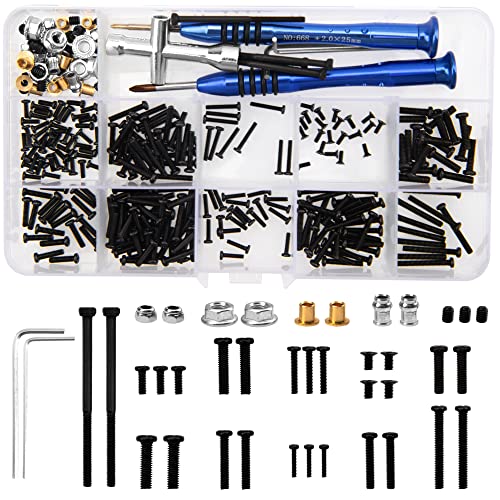 Vgoohobby RC-Werkzeugset, 298-teilig, M2, M2,5, M3, Schrauben, Sechskantschlüssel, Schraubendreher, Reparaturset, kompatibel mit 1/12 WLtoys 12423 12427 12428 12429 FY-01 FY-07 FY-08 RC Car Vgoohobby RC-Werkzeugset, 298-teilig, M2, M2,5, M3, Schrauben, Sechskantschlüssel, Schraubendreher, Reparaturset, kompatibel mit 1/12 WLtoys 12423 12427 12428 12429 FY-01 FY-07 FY-08 RC Car von Vgoohobby