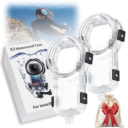 Invisible Dive Housing Case for Insta360 X5, 60m Depth Resistant to Scratches and Drops, Waterproof Case for Insta 360 X5, with Clear View (2pcs) von Vgpbphj