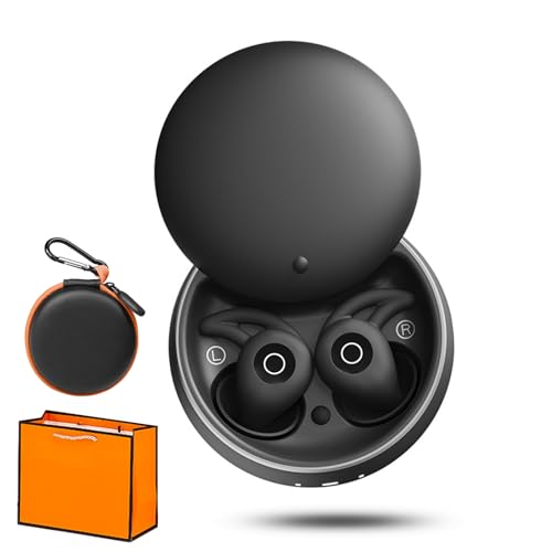 Novonell Sleep Pods, KopfhöRer Gegen Schnarchen, Snoozepods Pro Schlafkopfhörer Mit ANC, Anti Schnarch-KopfhöRer füR SeitenschläFer, Kabellos, Ultrakomfortabel Und Geräuschlos Schlafen (Black) von Vgpbphj
