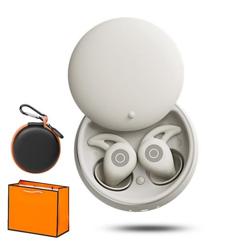 Novonell Sleep Pods, KopfhöRer Gegen Schnarchen, Snoozepods Pro Schlafkopfhörer Mit ANC, Anti Schnarch-KopfhöRer füR SeitenschläFer, Kabellos, Ultrakomfortabel Und Geräuschlos Schlafen (White) von Vgpbphj