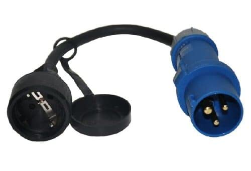 ViD® CEE Adapter Schuko Kupplung MENNEKES Stecker 230V Camping Boot H07RN-F 3x2,5mm² von ViD