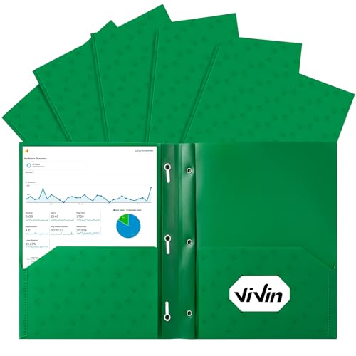 ViVin Stabile Kunststoffmappen, 2 Taschen-Ordner mit Taschen, Poly-Kunststoff-Ordner mit Taschen und Zinken, für Schule, Zuhause und Büro, Grün, 10 Stück ViVin Stabile Kunststoffmappen, 2 Taschen-Ordner mit Taschen, Poly-Kunststoff-Ordner mit Taschen und Zinken, für Schule, Zuhause und Büro, Grün, 10 Stück von ViVin