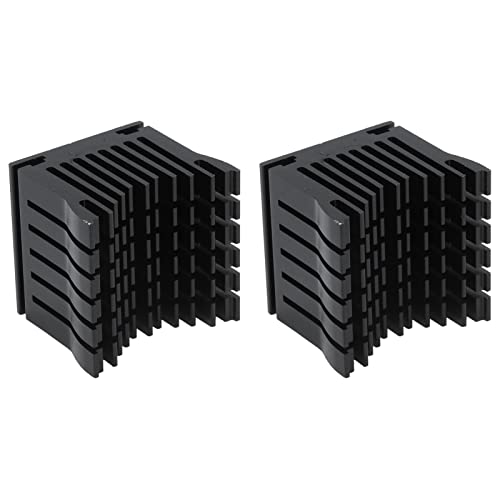 Aluminium Kühlkörper Kühler: Langlebig und Kompakt für -Motherboards und Wirte, Universalmodell für Gute Wärmeleitung - 2pcs (BLACK) von ViaGasaFamido