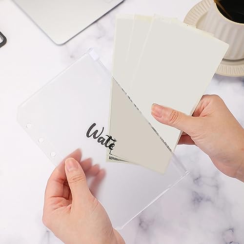 Budget Binder PU Leather A6 Geldsparen Binder mit Zipperumschlägen für Cash Bank Cards Ideal für Reisen Roseate School (12 Zoll #24) von ViaGasaFamido