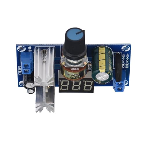 Einstellbarer Spannungsregler LM317 Hochfrequenz-Stromversorgungsplatine, Digitale Spannungsanzeige, Stromlieferantenschild, 2 A, 317-Regulierungsschild-Ergänzung von ViaGasaFamido