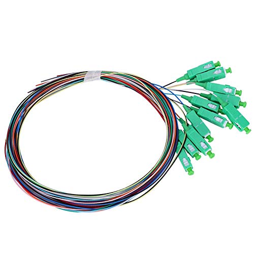 ViaGasaFamido 12-Kerne Single Mode Fiber Pigtail Farbcodierter Fiber Optic Pigtail Strang Multimode SC-0,9 mm für Netzwerkkommunikationssystem von ViaGasaFamido