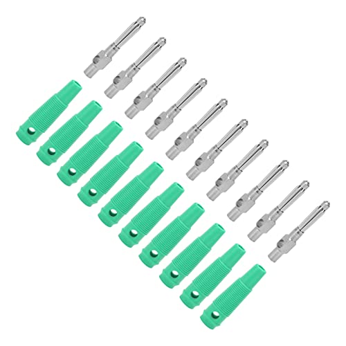 ViaGasaFamido Banana Tall Running 4 Mm 4 Mm 32a 1000 V Männliche Umhänge mit Souterösen Hülsenschrauben für Home Office (GREEN) von ViaGasaFamido
