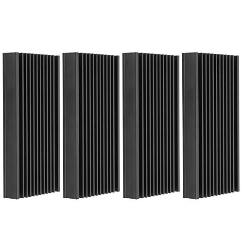 ViaGasaFamido Kühlkörper-Chip, 4 Stück Q50 X 12,7 X 100 Aluminium-Kühlkörper, Wärmeableitung, Kühler, Chip, Kühlrippe für Leiterplatten-Chip, Desktop-Computer-Kühlkörper von ViaGasaFamido