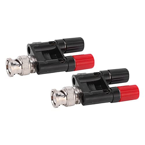 ViaGasaFamido RF Koaxial Splitter Adapter Connector Long Life BNC zu Bananenbindungsposten für Schweißmaschinen, Ladegeneratoren Brass ABS 2pcs von ViaGasaFamido