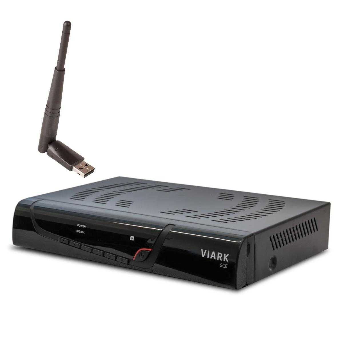 Viark Sat Full HD Sat H.265 HEVC Receiver DVB-S2 IP 1080p WLAN Cardreader Schwarz von Viark