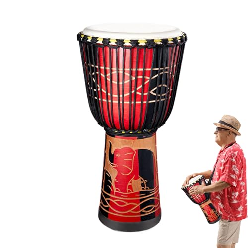 Bongo Drums Drums für Erwachsene, Kinder, Bongo Drums, künstlerische Musikdekoration für Performance, mehrfarbig, afrikanisch inspiriert, 20,3 cm (8 Zoll), Schlaginstrumente von Vibhgtf