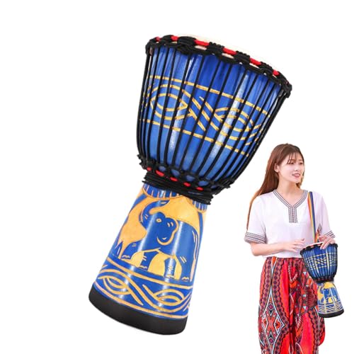 Bongo Hand Drums, Bongo Drums, Afrikanische afrikanische Drum, handgeschnitzt, 20,3 cm (8 Zoll), mehrfarbig von Vibhgtf